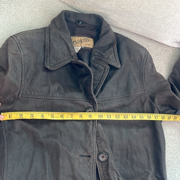 Vintage Genuine Leather Jacket | Brown | Size XL | Oversized Fit - Picture 11 of 13